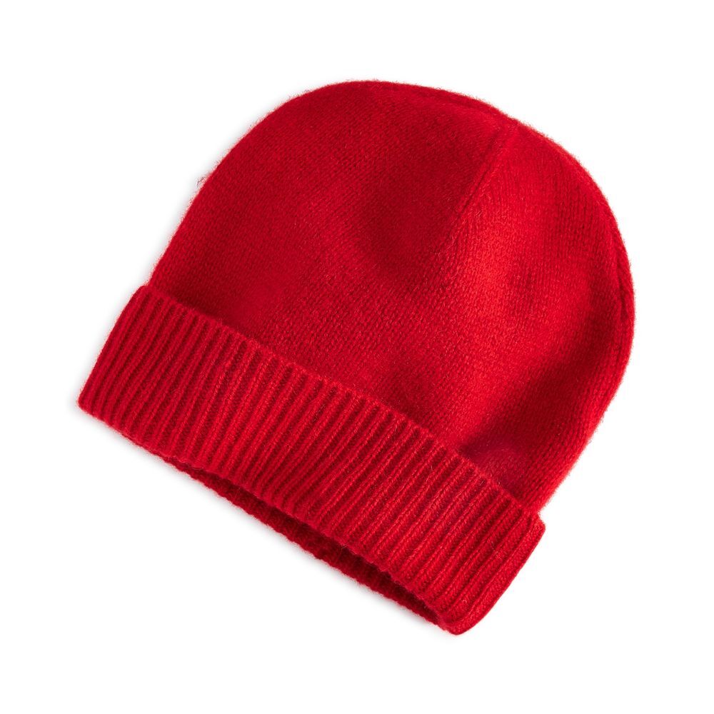 Charter Club Luxury 100% Cashmere Beanie Calypso‎ Red One Size